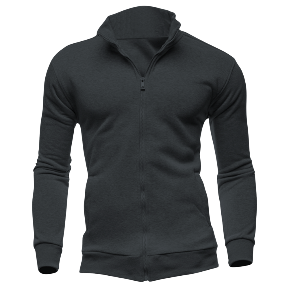 Elegant Zipper Collar Hoodie Desichalchitra
