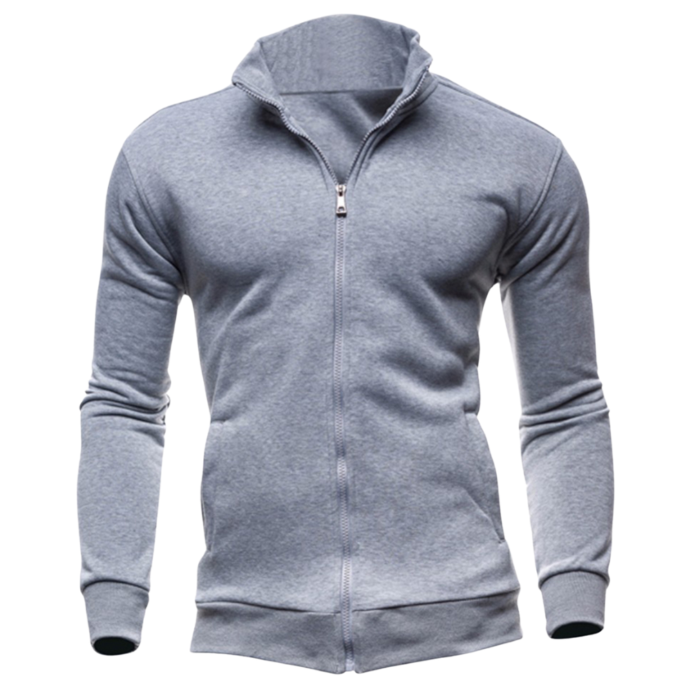Elegant Zipper Collar Hoodie Desichalchitra
