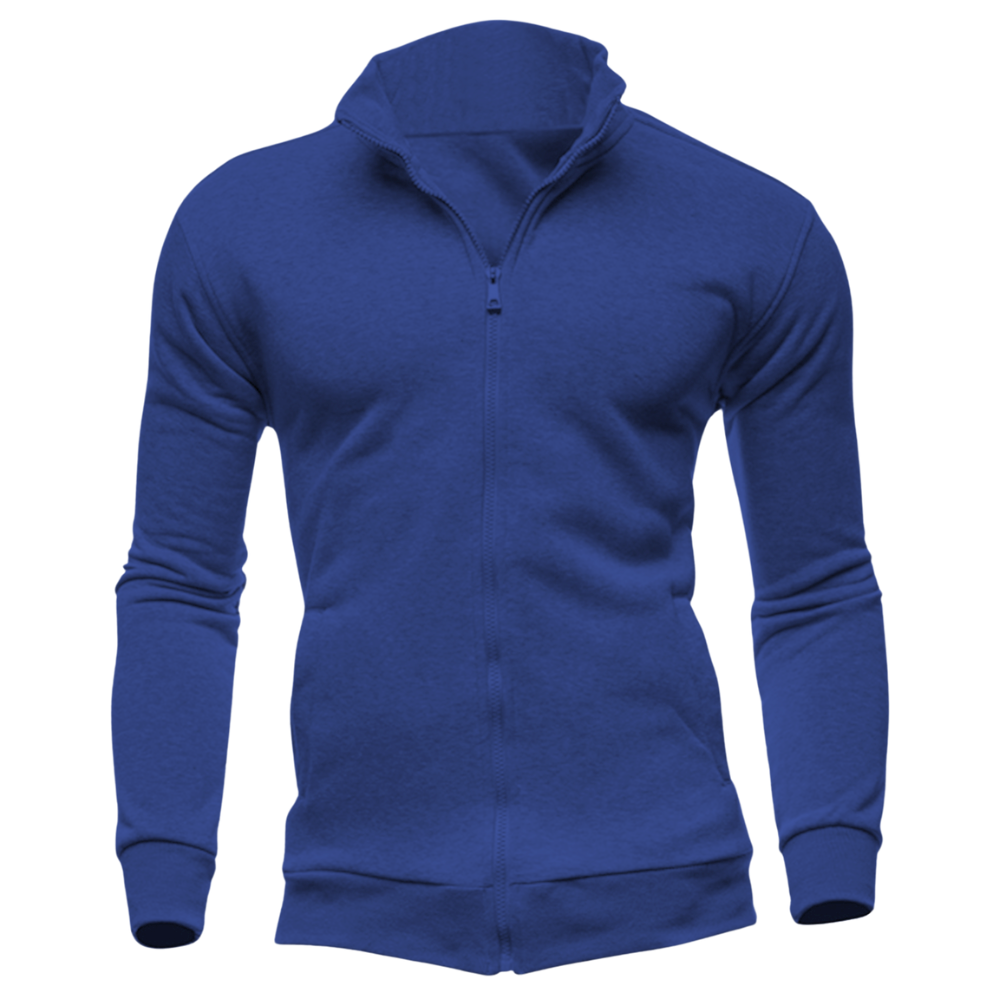 Elegant Zipper Collar Hoodie Desichalchitra