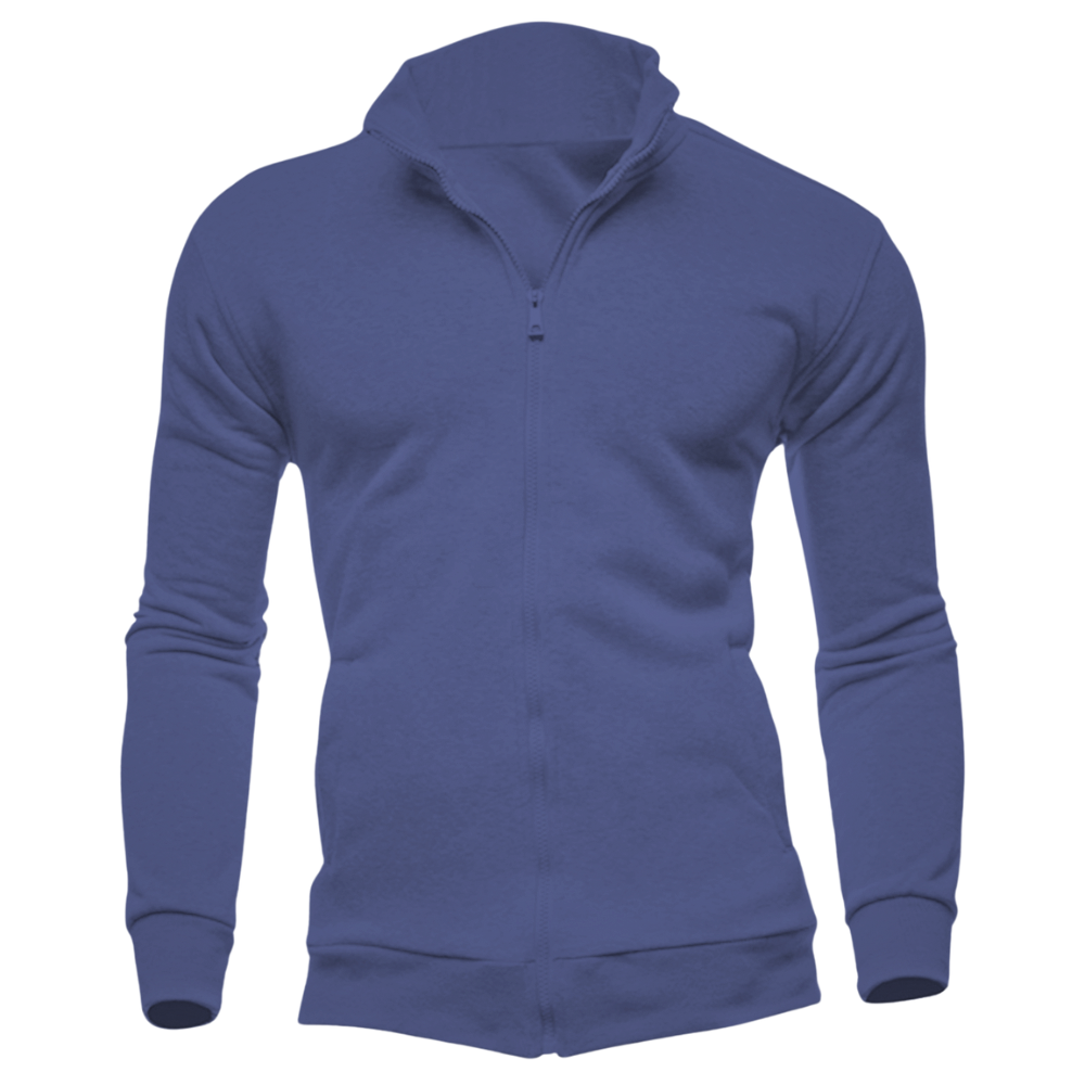 Elegant Zipper Collar Hoodie Desichalchitra