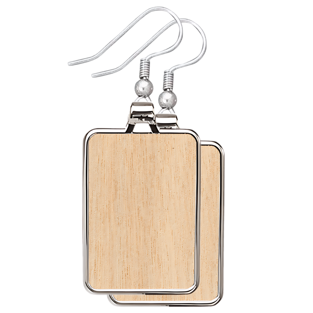 Rectangular Ear Rings Desichalchitra